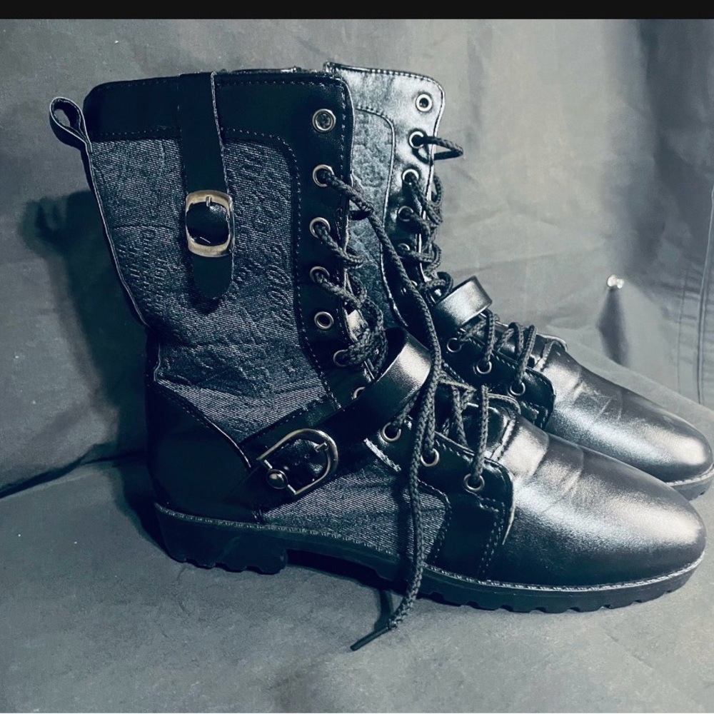 Retro Mid-Carf Punk Boots Winter Men's Plus Velvet Motorcycle Boots